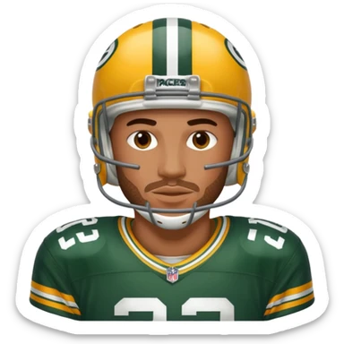 Packers player number 22 sticker
