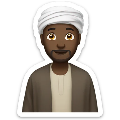 African Muslim man sticker
