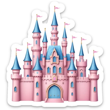 Pink Disney castle sticker