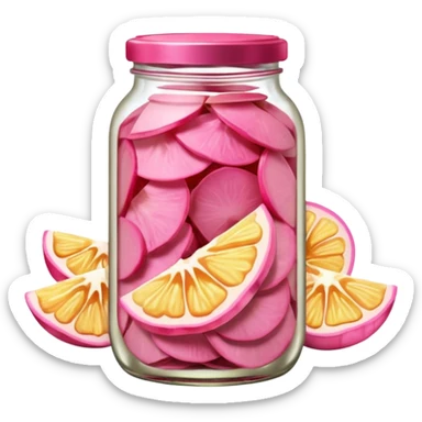 Pink Pickled sliced ginger sticker