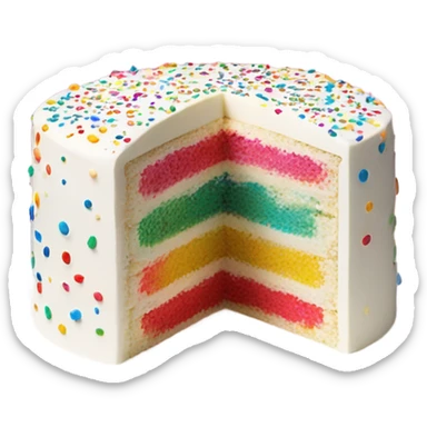 Confetti cake slice sticker