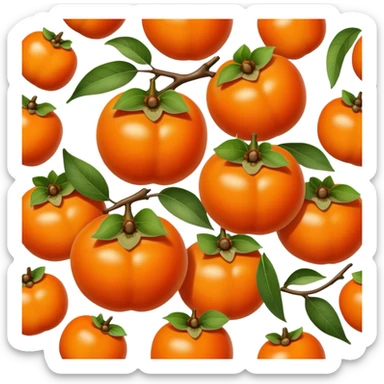 persimmons in the sunshine sticker