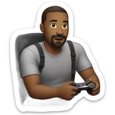 Late night playing video games sticker