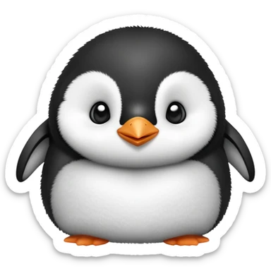 baby penguin with adorable chubby cheeks sticker