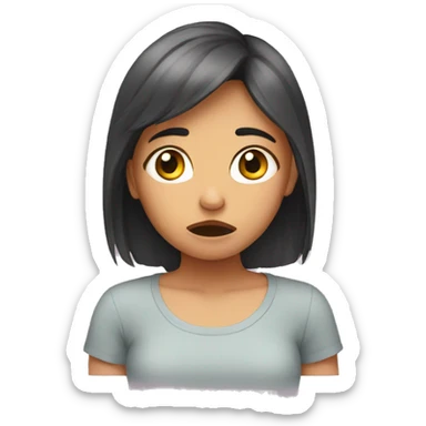 anxious girl sticker