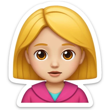 Niña orando sticker