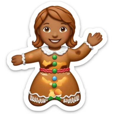 i would like a gingerbread  woman emoji sticker