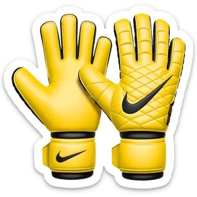 Des gants de gardien de but de foot nike jaune sticker