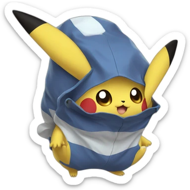 pikachu scared sticker