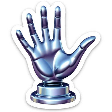 Jeff Koons style monster hand sculpture  sticker