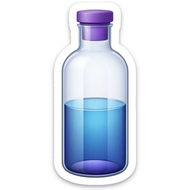 Purple bottle with a white lid and a blue bottle sticker