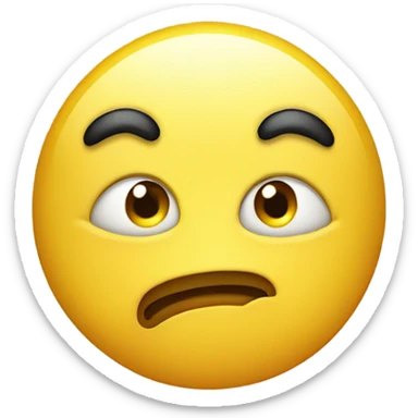 Yellow face emoji sucking on nose sticker