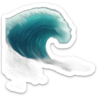 Tsunami wave sticker