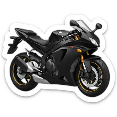 motorbike R1 black sticker