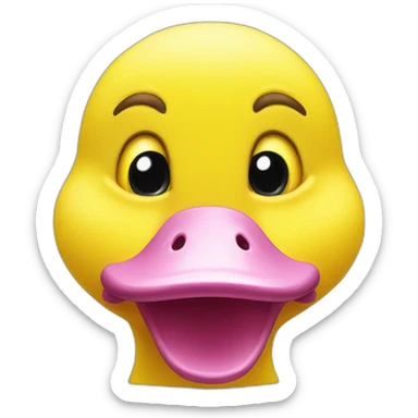 cute yellow duck sticker