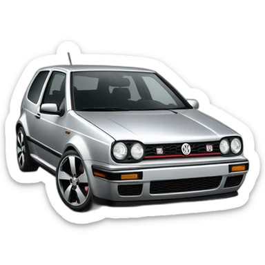 Light silver Volkwagen Golf GTI Mark 5 sticker