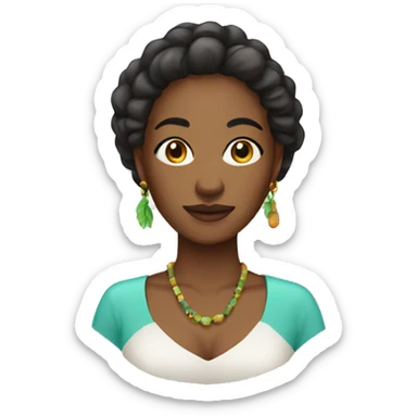 caribean woman sticker