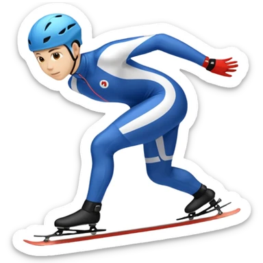 Short track speed skater sticker
