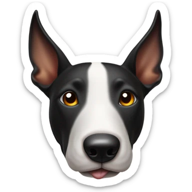 Bull terrier noir et feux  sticker