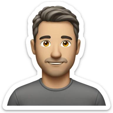 casual indoor portrait of man sticker