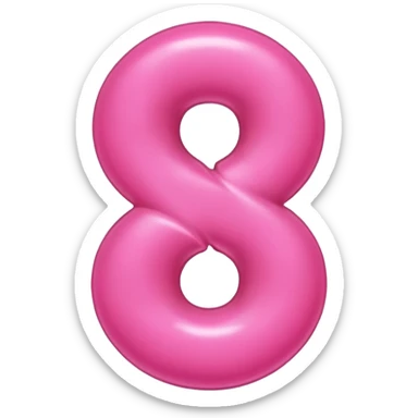 Pink number 30 sticker
