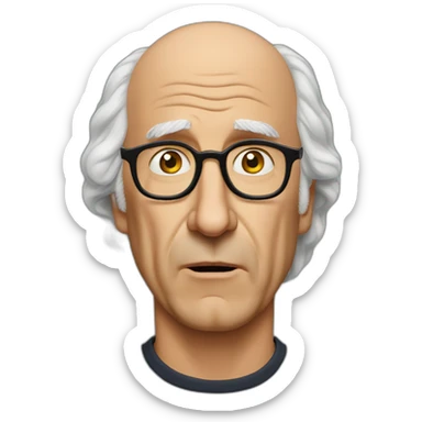 larry david frustrated sticker