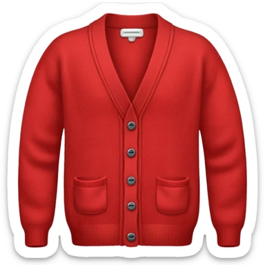 simple red cardigan sticker