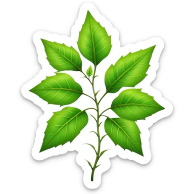 pointy poison ivy plant sticker