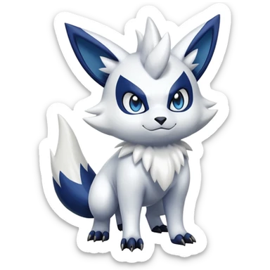 Shiny Zangoose-Absol-Meowstic-Fakémon-hybrid-creature (full body)  sticker
