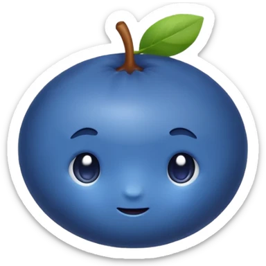 Blueberry faceless sticker