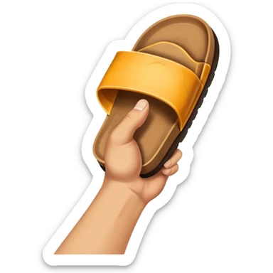 hand holding a sandle in a fist  sticker