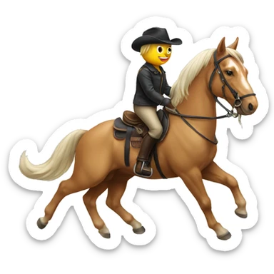 Cat riding a horse sticker