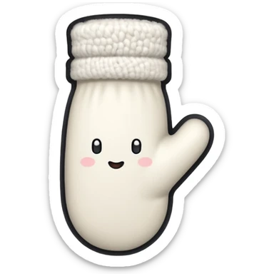 white mitten sticker