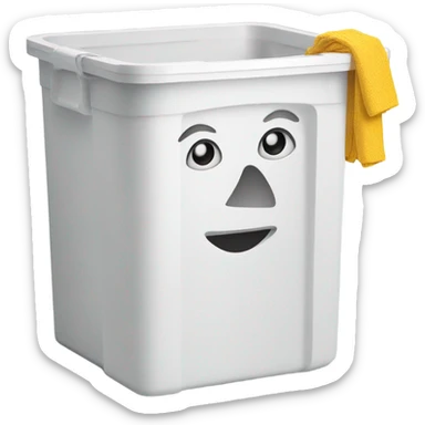 plastic white storage caddy for cleaning storage sticker