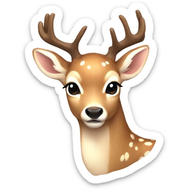 deer aesthetic light bow sticker