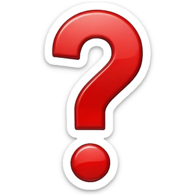 question mark, red sticker