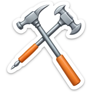 a metal nail for hammering sticker