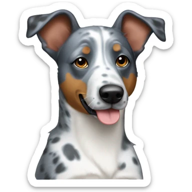 Blue heeler and pointer with floppy ears sticker
