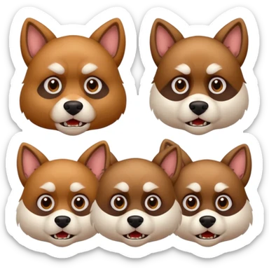 він повинен виглядати наче скажений, очі і зуби в різні сторони, шерсть сторчить, наче він весь день бігав у справах і втомився sticker