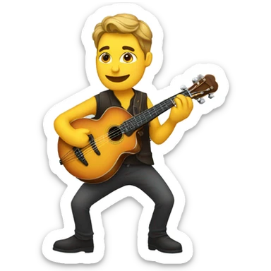 mandolin musician sticker