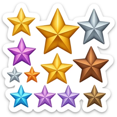 can you give me different designs of a star sticker