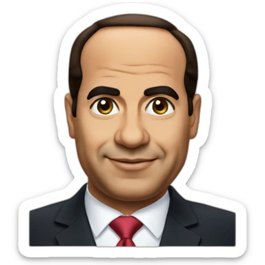 Abdel Fattah El-Sisi face sticker