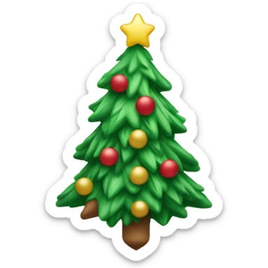 Christmas tree toy sticker