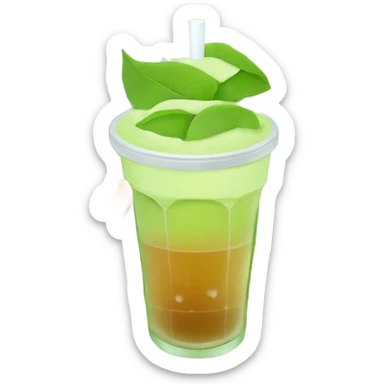 Matcha Ice tea sticker
