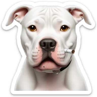 Pitbull smoking sticker