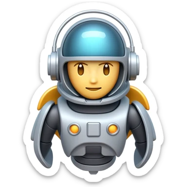 Clash of Clans aesthetic: Cinematic Playful 3D Isometric Jetpack Emoji, rendered in a 3D vector-style similar to standard emojis with minimal shading and bold, simplified shapes. A compact, distinct form with signature details, softly glowing with a futuristic sci-fi warfare charm. Simplified yet unmistakably iconic, highly detailed and consistent, glowing with a soft radiance and high shine. Stylized with a touch of high-tech brilliance and a soft glowing outline, capturing the essence of a beloved gaming relic with a friendly, playful manner! sticker