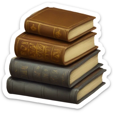 Vintage fantasy Book Stack sticker