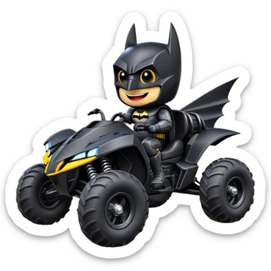 batmobile atv raptor 700 with a smile sticker