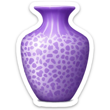 purple vase with patterns without flowers sticker