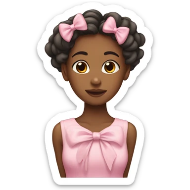Girl with bows  sticker